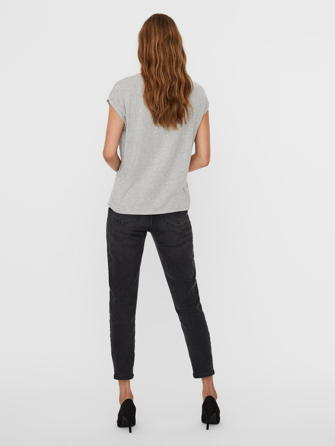 Sehr beliebter Online-Verkauf! VMAVA T-Shirt - – Grey Melange MODA Light VERO Lidköping